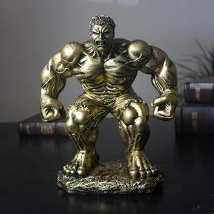 创意欧式人物摆件健身运动举重哑铃肌肉男客厅桌面家居雕塑工艺品