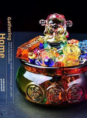 采购产品釉聚宝盆，创造财富的装饰品，吸引财富，家庭客厅，入口