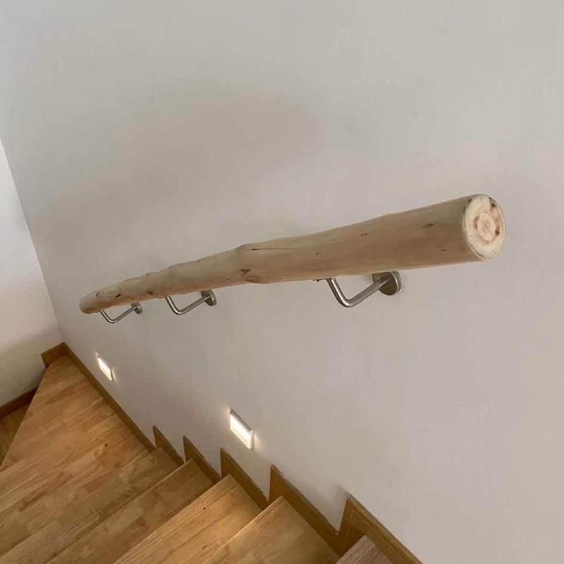 楼梯扶手栏杆阳台护栏 室内原木实木树枝民宿酒店楼道装饰扶手