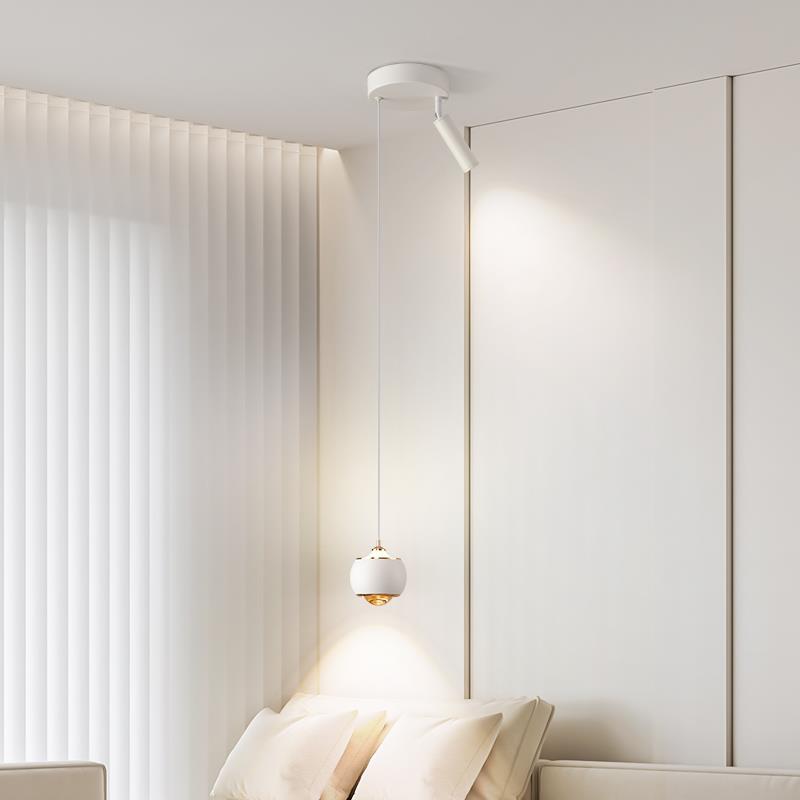 卧室床头小吊灯现代简约电视沙发背景墙装饰氛围灯极简无主灯射灯