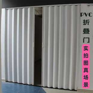 厨房免打孔燃气验收临时门商铺卫生间简易 PVC折叠门推拉开放式