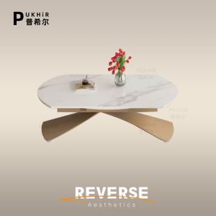 岩板升降移动茶几餐桌两用一体式现代小户型家用多功能旋转圆茶