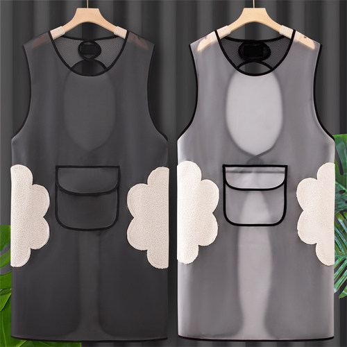 TPU透明防水坎肩围裙工作服