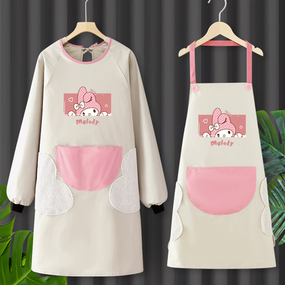 长袖防水防油罩衣时尚围裙