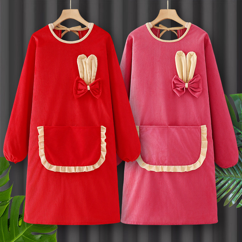 韩版罩衣2025新款秋冬女耐磨围裙厨房家用烧饭餐饮专用工作服男款,家庭/个人清洁工具,围裙,淘宝优惠券,粉丝福利购,淘宝优惠卷