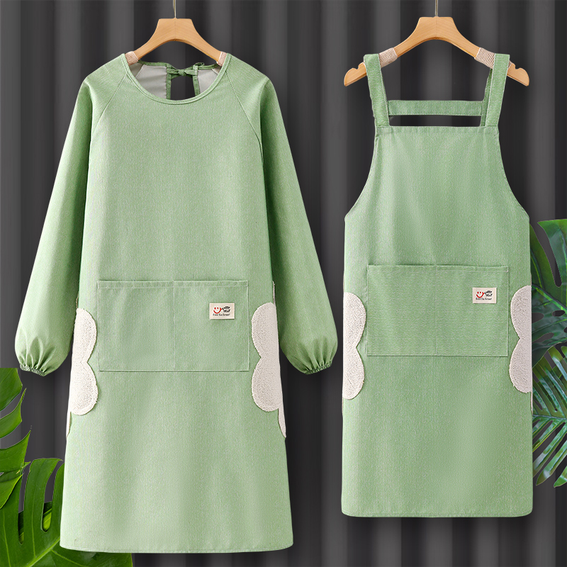 长袖罩衣围裙家用厨房工作服女