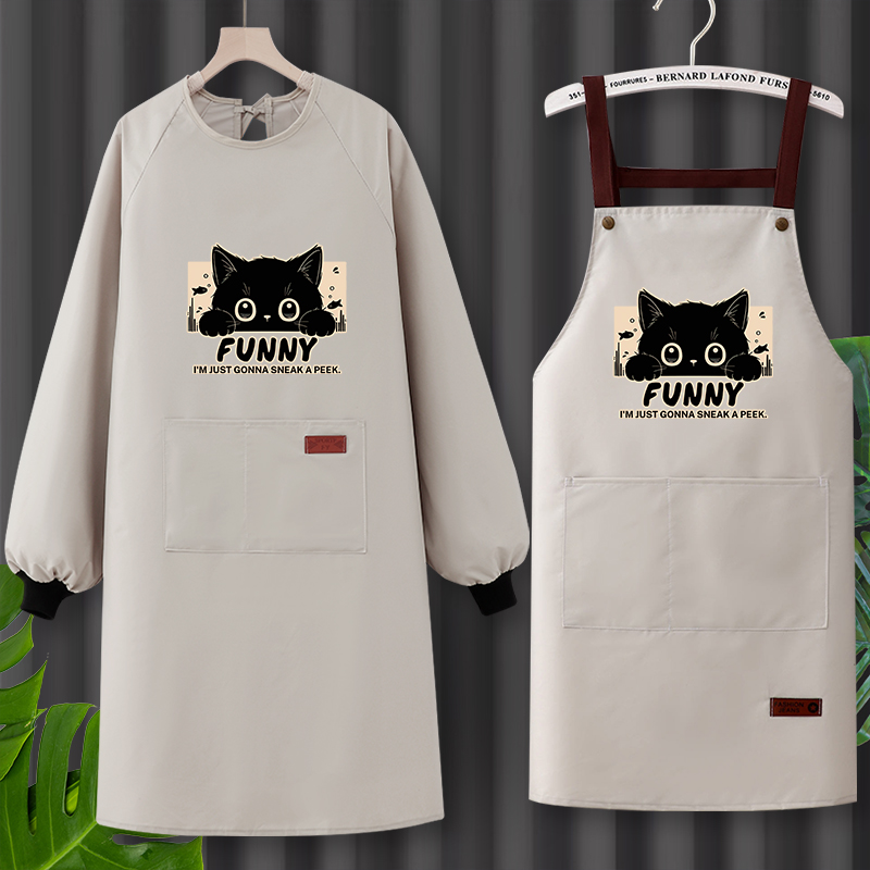 防水防油罩衣长袖围裙