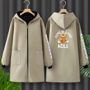 男罩衣女冬季 围裙防油防水可爱定制logo印字上班专用 加绒加厚长袖