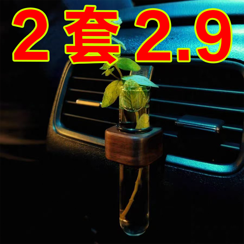 简约黑胡桃车载香薰水培试管