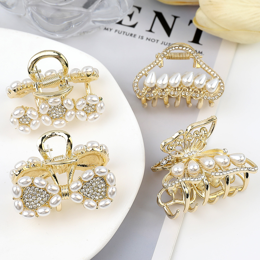 高级感珍珠刘海小抓夹精致小巧网红后脑勺半扎发夹发饰女2025新款