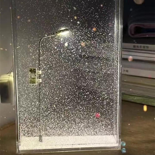 雪夜流麻小夜灯浪漫唯美自制手工diy流沙路灯材料包送女朋友礼物