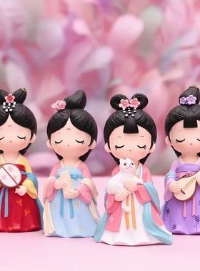 古风娃娃汉服小摆件西安文创