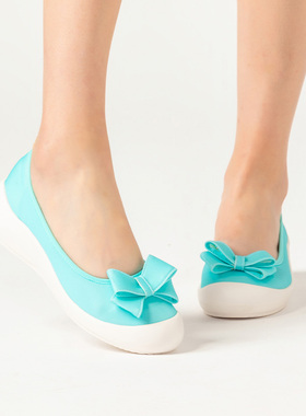 ILR因爱乐诗时尚蝴蝶结浅口单鞋女秋季一脚蹬轻盈透气软底休闲鞋