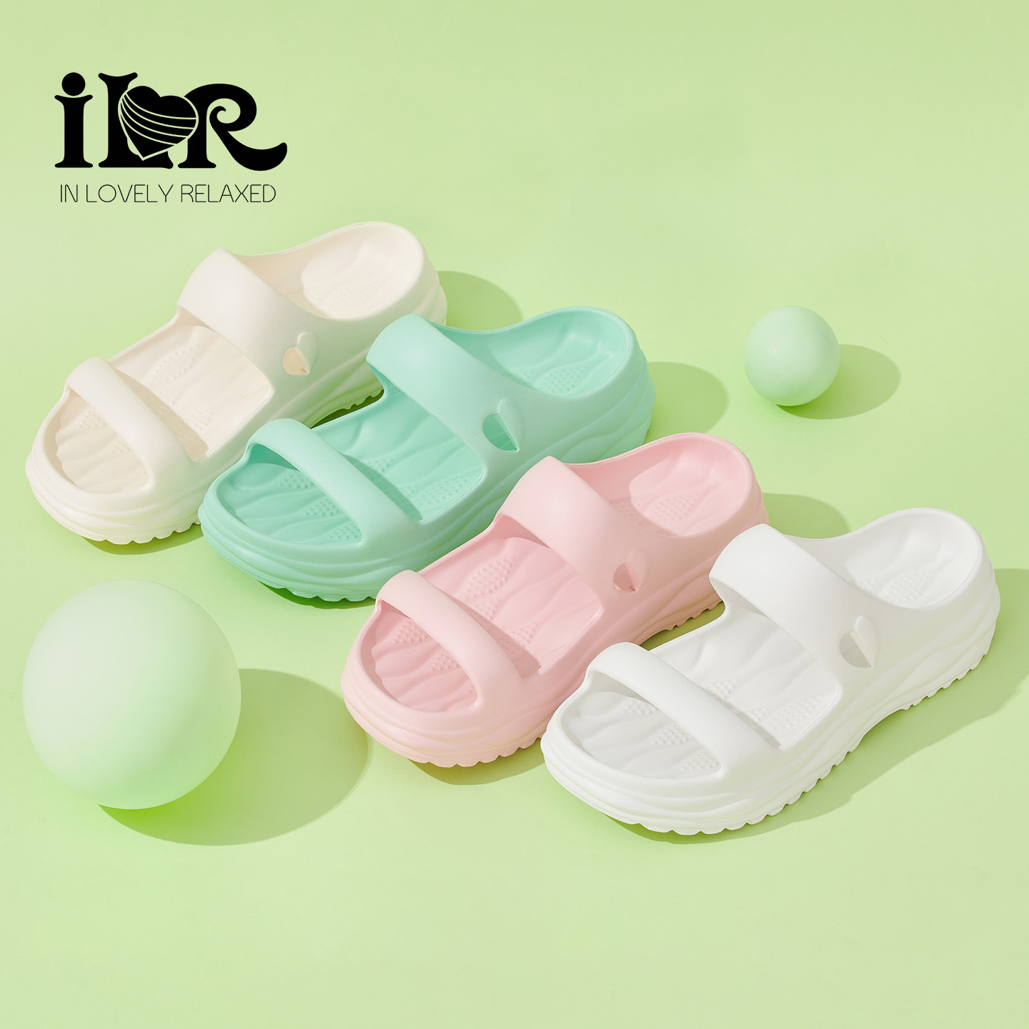 ILR多巴胺雪糕舒适休闲女拖鞋