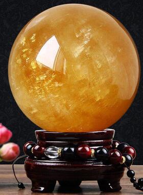 Verlude超大装饰自然客厅家居黄色水晶球开幕式装饰