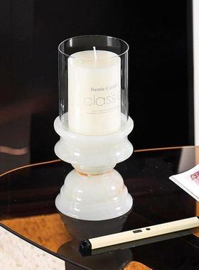 法式简约大理石烛台花器家居餐厅桌面烛台装饰摆件搭配装饰