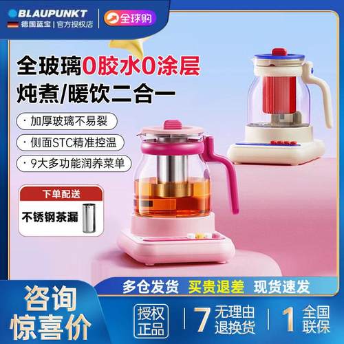 蓝宝全玻璃养生壶2025新款办公室小型花茶壶炖煮一体多功能养生杯