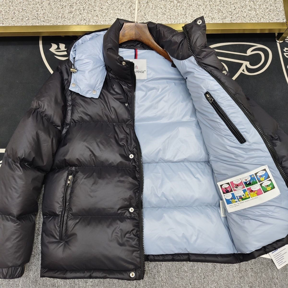 男女同款白鸭绒可拆帽加厚面包服