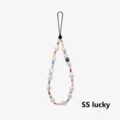 倪妮同款 甜防丢 手机链七彩珍珠链条手机壳便携带挂饰品挂绳网红款