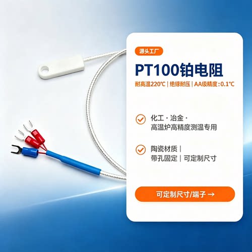 PT100耐高温陶瓷绝缘探头定制