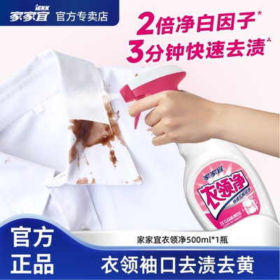 家家宜 衣领净喷雾强劲去污渍溶解发黄洗涤剂500ml高效洁净包邮