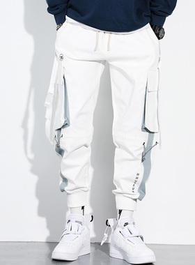 Loose fitting overalls, leggings long pant工装裤束脚裤长裤男