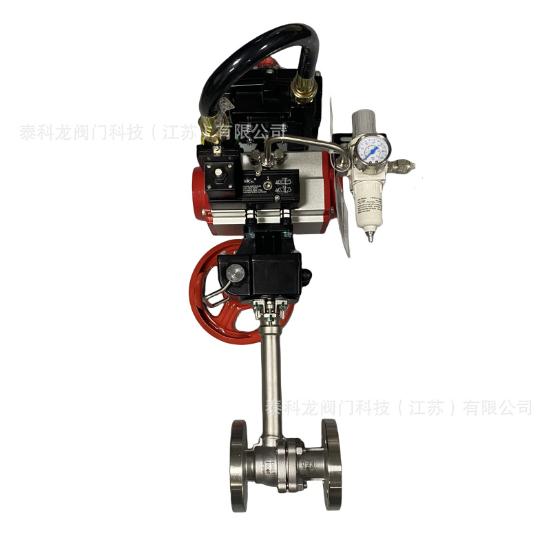 液氮专用DQ641F-16不锈钢气动低温负零下-196℃加长杆法兰球阀