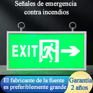 Indicador de incendio de emergencia en el paso de evacuació