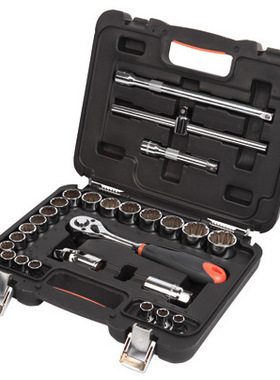 钢盾工具 26件12.5mm系列12角套筒组套 机修汽修套装S010026