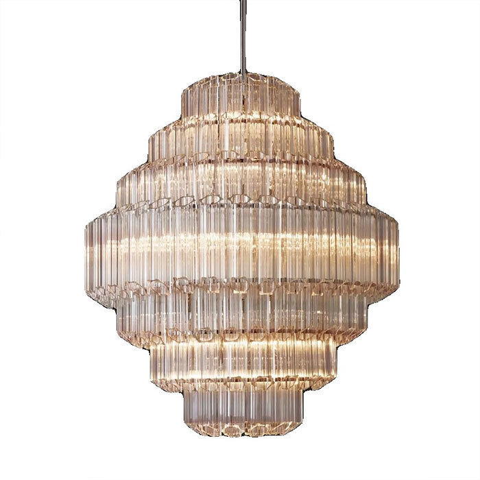 六角梅花玻璃棒吊灯美式现代简约复古奢华设计师软装别墅楼梯灯具,电子元器件市场,电线扎带/束线带,淘宝优惠券,粉丝福利购,淘宝优惠卷