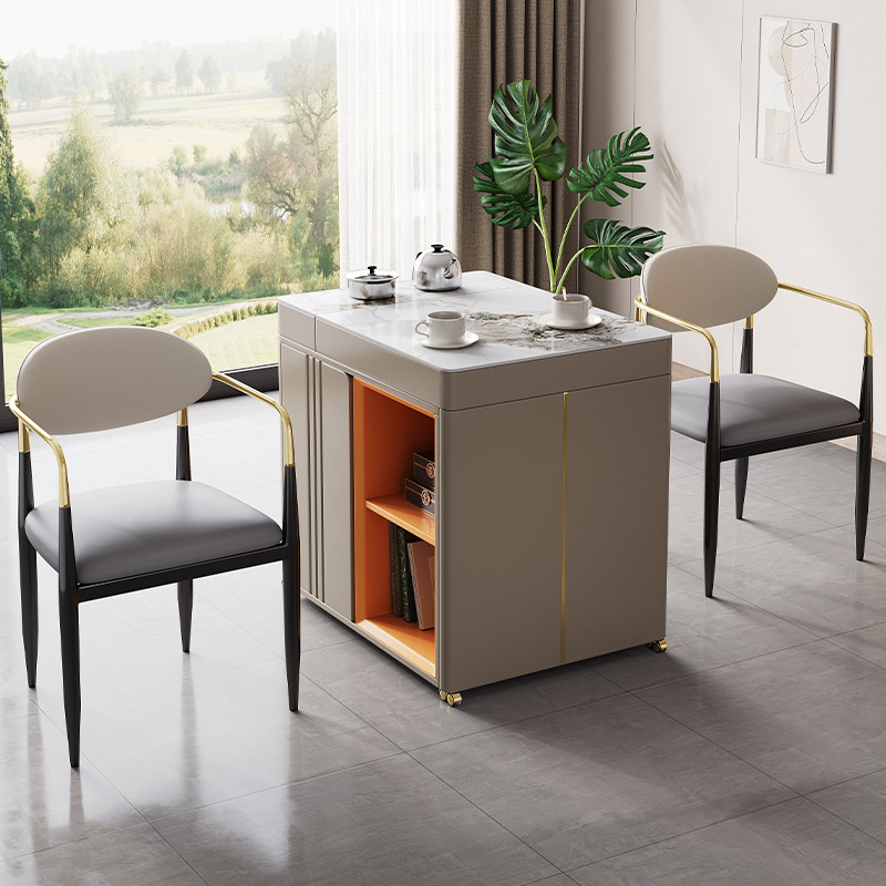 可移动茶桌边柜家用阳台小茶台旋转简易小型茶车现代简约沙发边几
