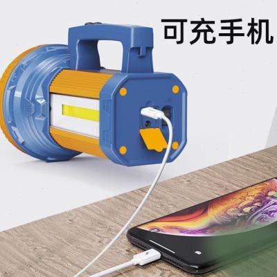 强光超亮手电筒家用充电式耐用锂电池应急户外保安巡逻手提探照灯