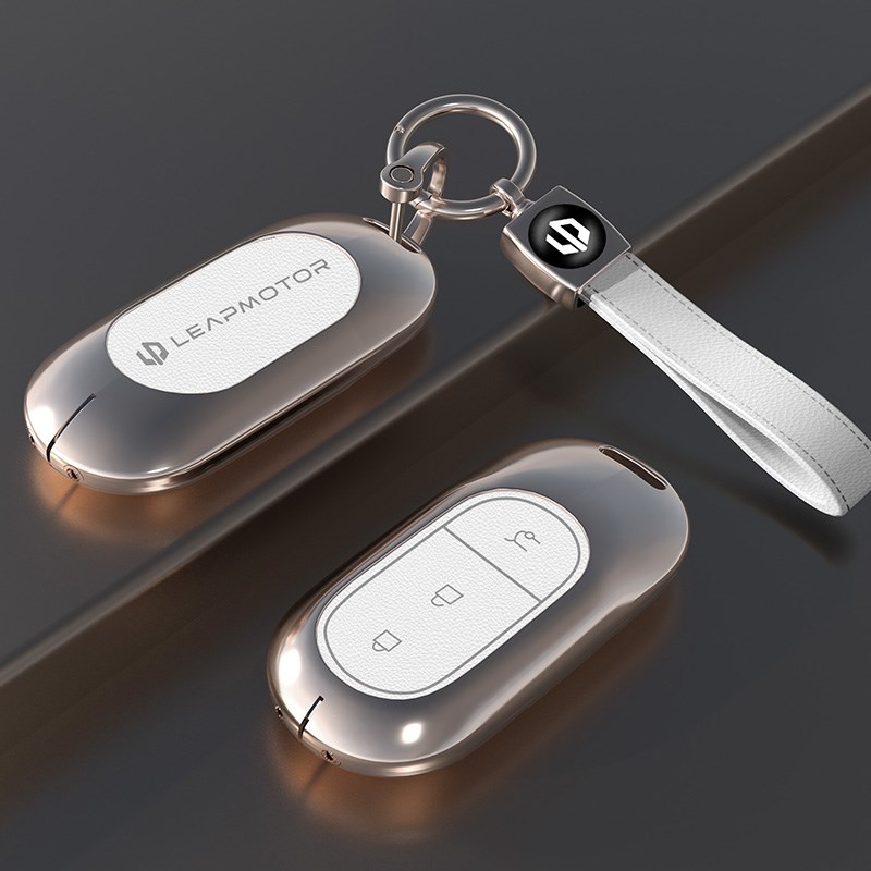 2024款零跑c11钥匙套t03汽车c01扣c10金属壳c16汽车用品装饰配件