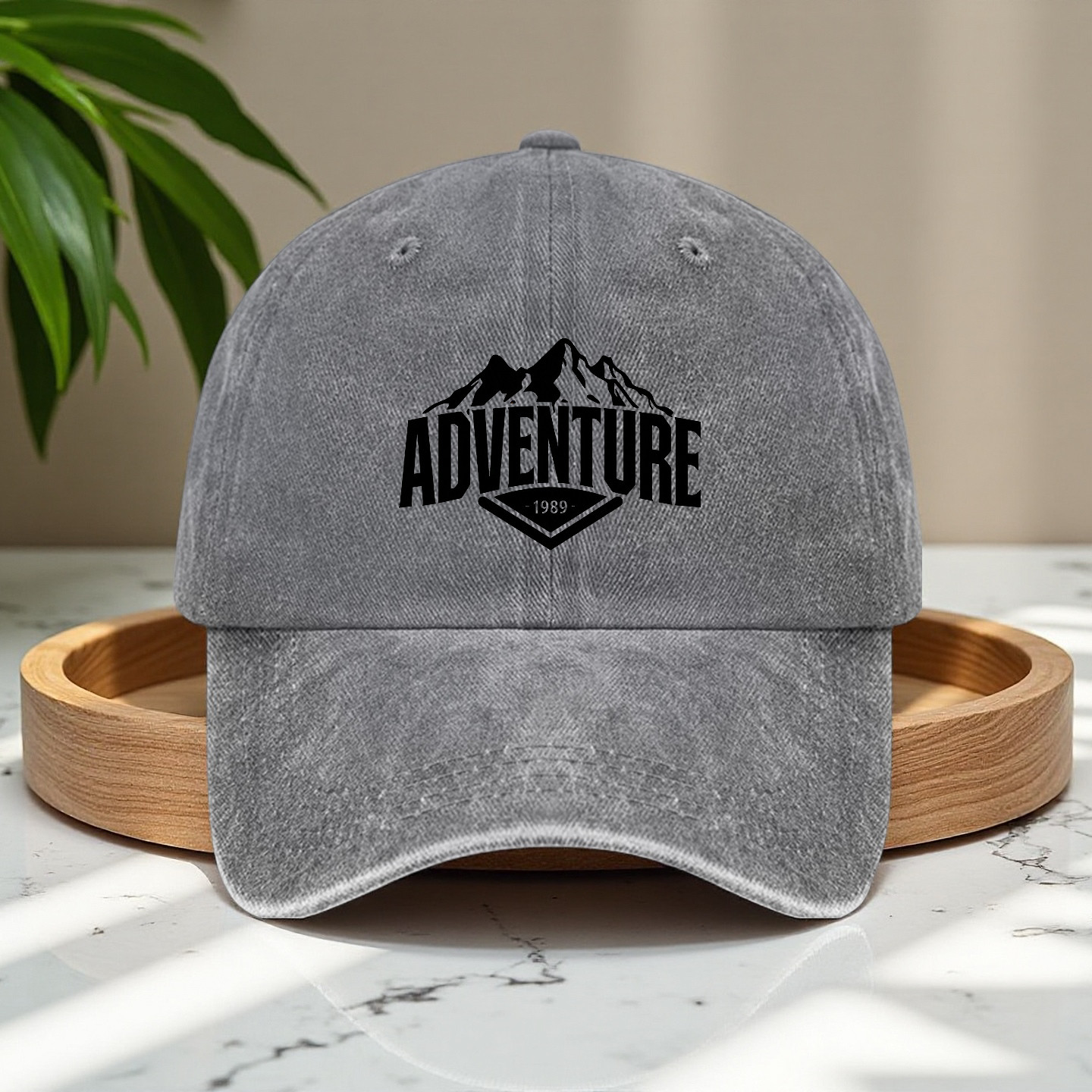 ADVENTURE复古山峰印花棒球帽男女帽子休闲百搭男士遮阳帽棒球帽