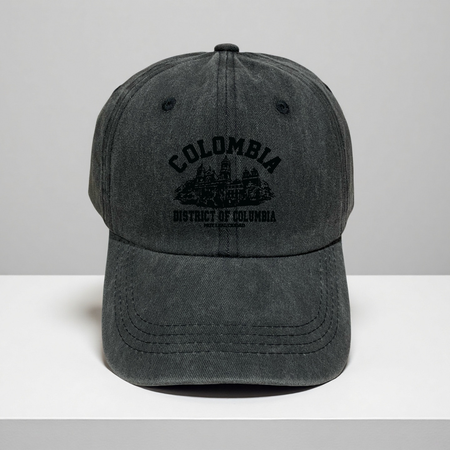 新款COLOMBIA风格棒球帽复古城堡男女软顶遮阳帽子百搭户外棒球帽