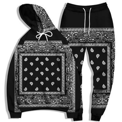 情侣连帽卫衣长裤两件套