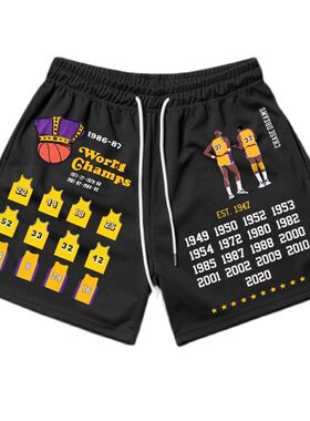 Printed mesh basketball shorts pants印花网眼篮球裤透气短裤女