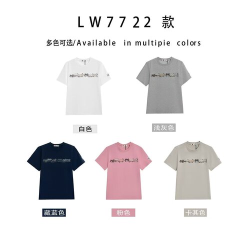 TES 25春夏新款法斗狗狗刺绣短袖T恤男女同款