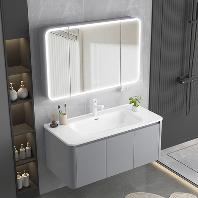 九I牧I王加厚圆弧蜂窝铝浴室柜盆