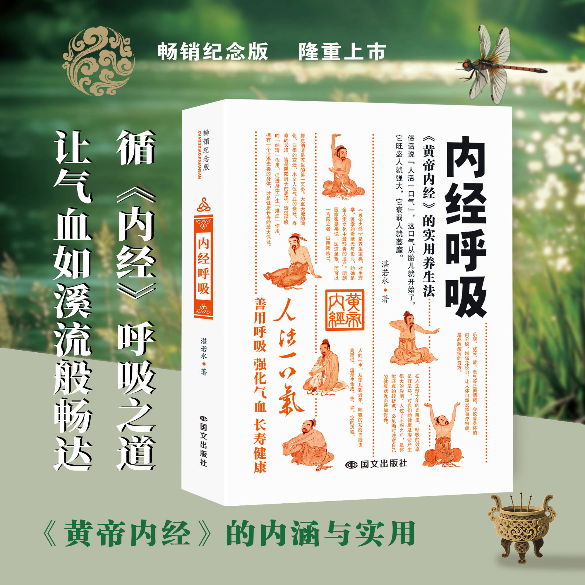 内经呼吸 中国式养生的全新解读黄帝内经实用呼吸养生法湛若水传统文化气功阴阳气血调和道家真气炁的原理中医养生养性健体治本