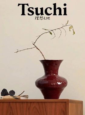 陶瓷花瓶客厅复古摆件景德镇瓷器复古设计感小众插花器中式艺术感