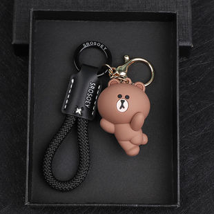 可爱布朗熊公仔钥匙扣包包挂件汽车钥匙圈挂饰小礼品可妮兔