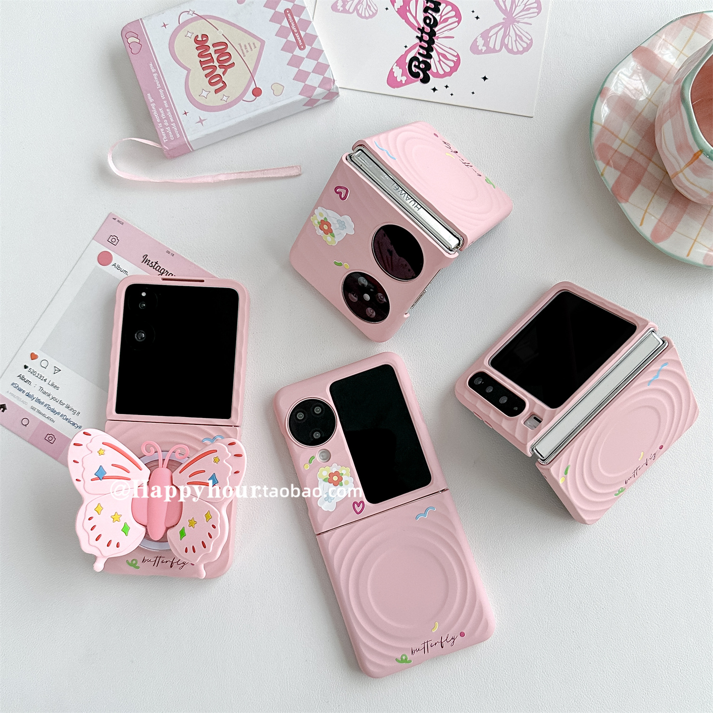 ins韩风立体蝴蝶purax手机壳