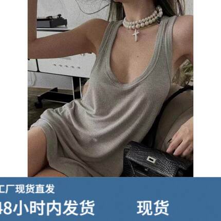 冰丝吊带睡裙女2026夏季穿搭休闲宽松高级纯欲性感家居服背心睡衣