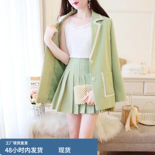 三件套西装外套吊带背心半身裙秋款减龄职业装气质女神范套装裙子