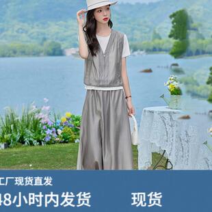 桑蚕丝两件套连衣裙女2026夏季新爆款今年流行杭州巨好看真丝裙子
