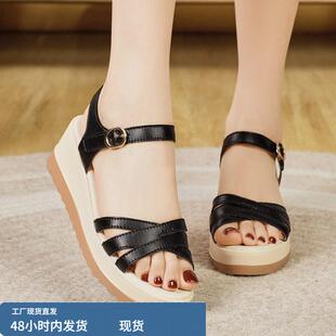 2026夏季新款真皮平底凉鞋女平跟百搭学生凉鞋防滑软底踩屎感鞋子