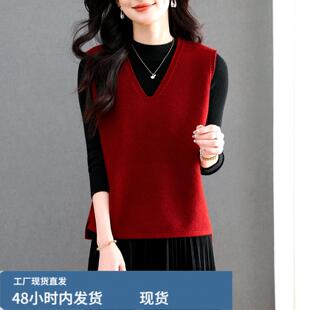 马甲女款春秋时髦洋气真帜背心外穿宽松薄款上衣春季叠穿套头坎肩
