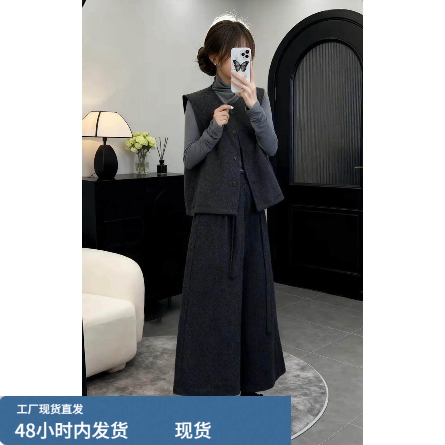 2025新款灰色高领内搭毛呢套装连衣裙子秋冬季韩系巨好看穿搭长裙,运动/瑜伽/健身/球迷用品,瑜伽短裙,淘宝优惠券,粉丝福利购,淘宝优惠卷