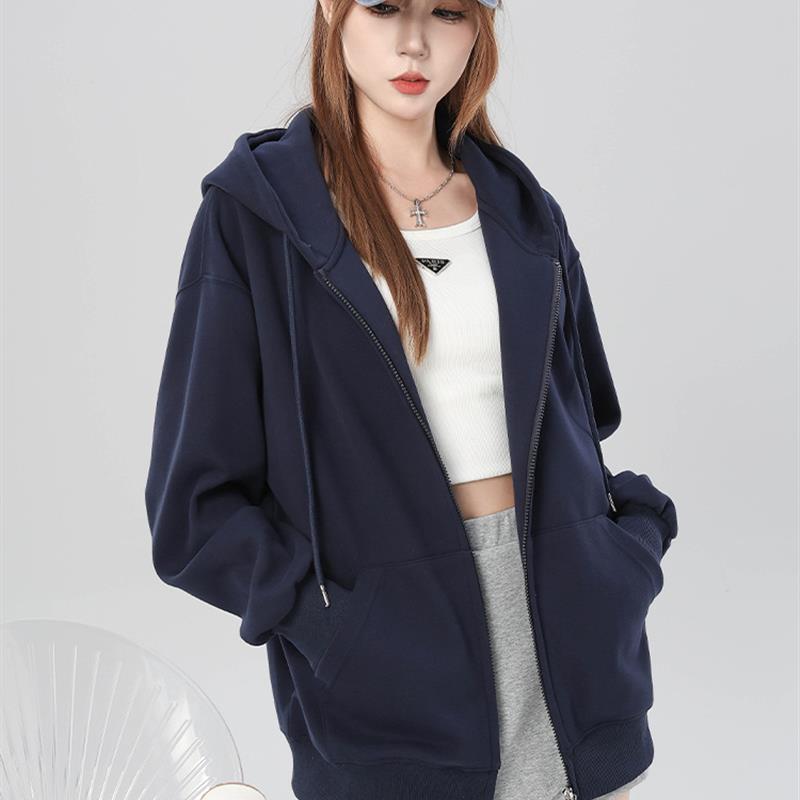 卫衣外套女春秋款2025新款宽松休闲慵懒风美式连帽开衫早秋上衣女